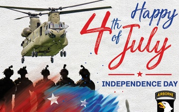 101st Airborne Division (Air Assault) 4th of July Social Media Graphic for 2025