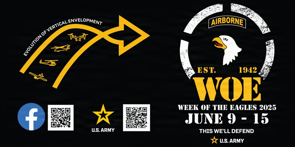 Design for a Print Banner for the 2025 Week of the Eagles for the 101st Airborne Division (Air Assault)