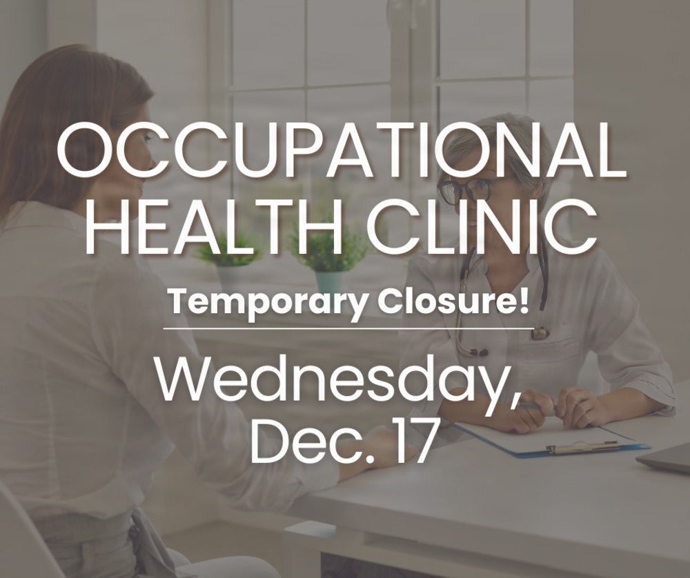 Occupational Health Temporary Closure