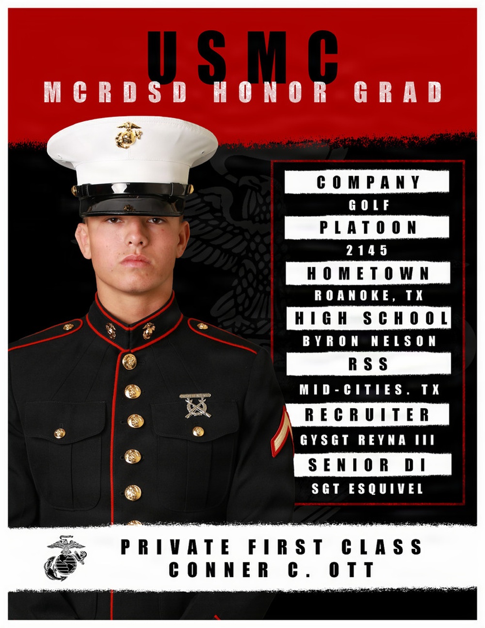 Golf Company Honor Graduate