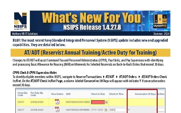 NSIPS What's New For You