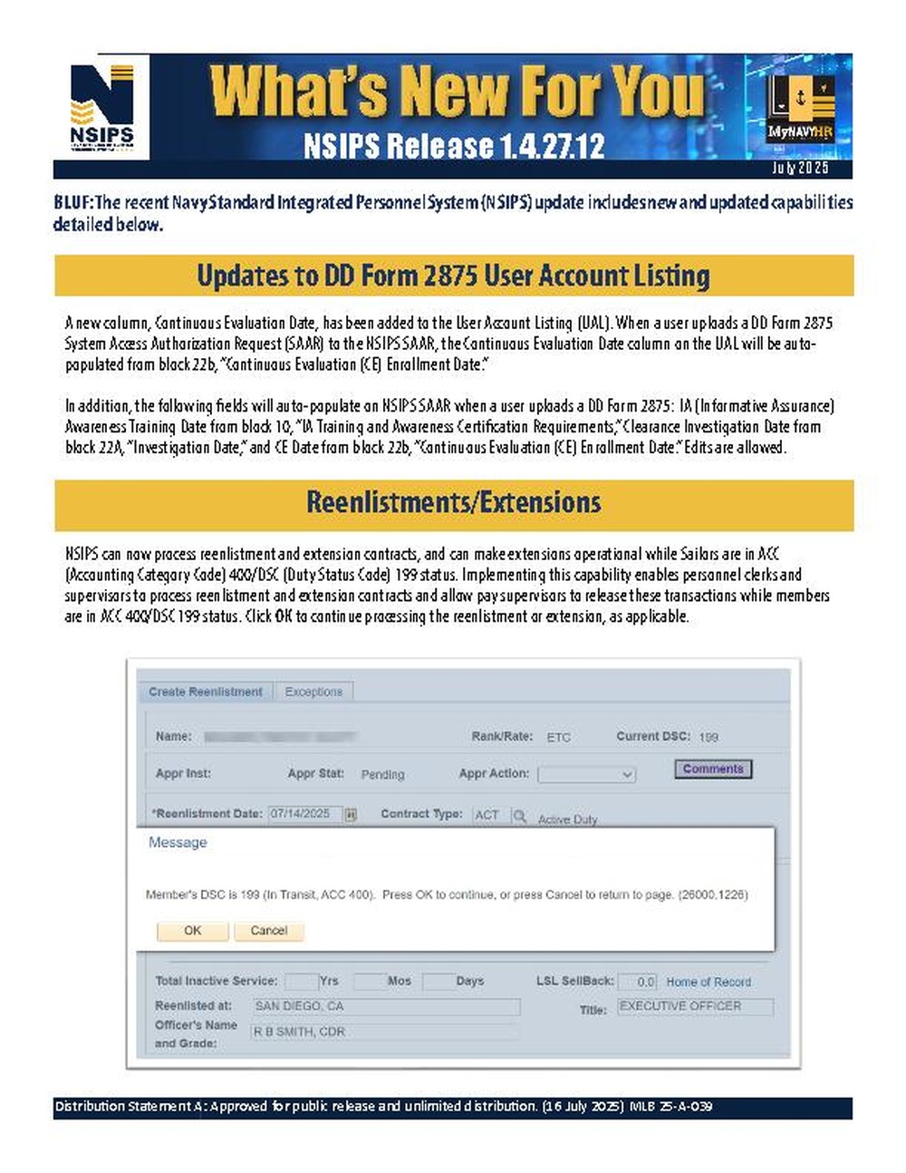 NSIPS What's New For You