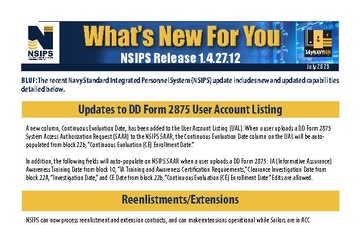 NSIPS What's New For You