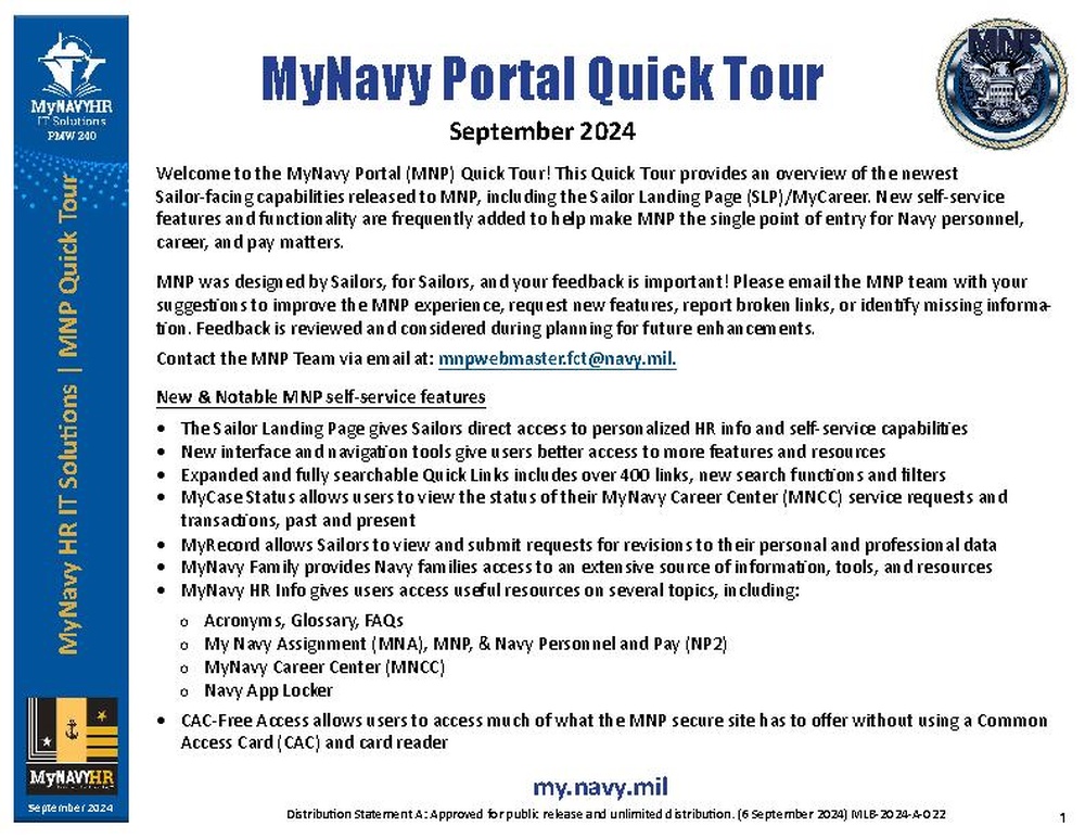 MyNavy Portal Quick Tour