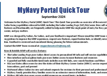 MyNavy Portal Quick Tour