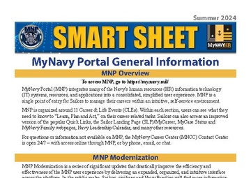 MyNavy Portal Modernization Smart Sheet
