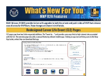 MyNavy Portal Release 29 What's New For You