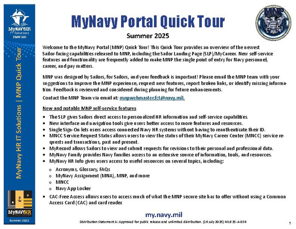 MyNavy Portal Quick Tour