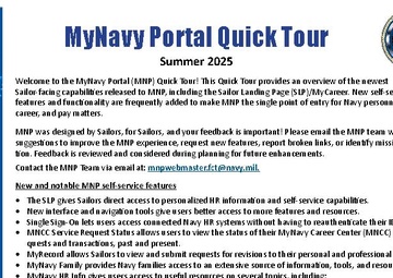 MyNavy Portal Quick Tour