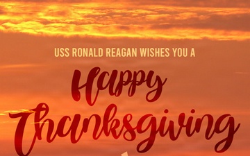 Happy Thanksgiving from USS Ronald Reagan
