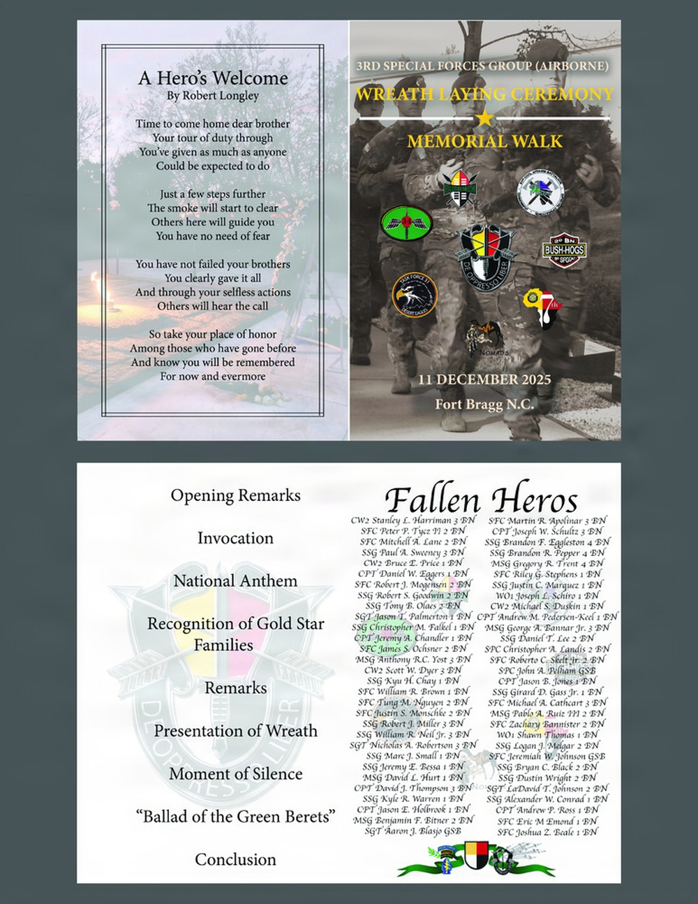 3rd Special Forces Group lays wreaths to honor the fallen