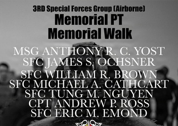 3rd Special Forces Group plans memorial workout for 61 fallen soldiers