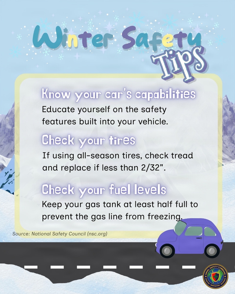 Winter road safety tips