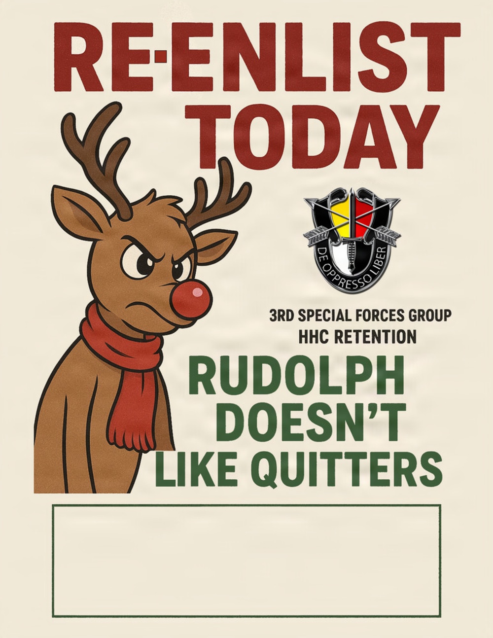 3rd Special Forces Group (Airborne) Holiday Retention Poster