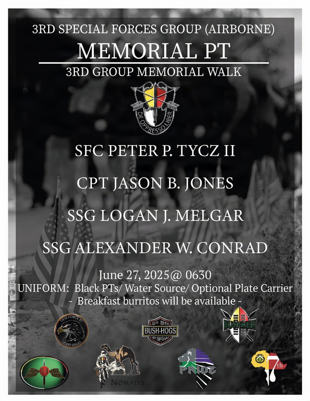 3rd SFG Honors the Fallen