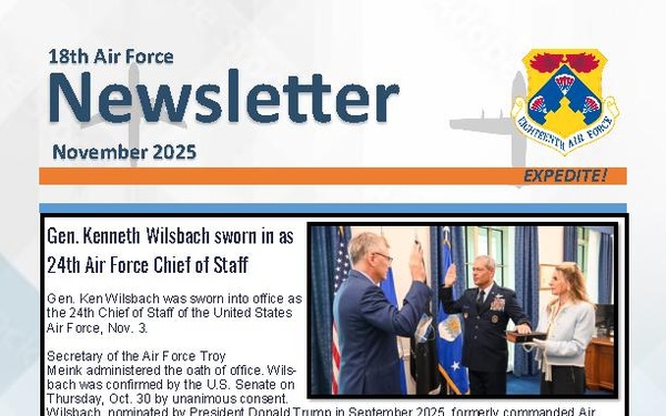 Eighteenth Air Force Nov 2025 Newsletter