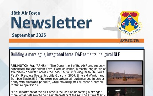 Eighteenth Air Force Sept 2025 Newsletter