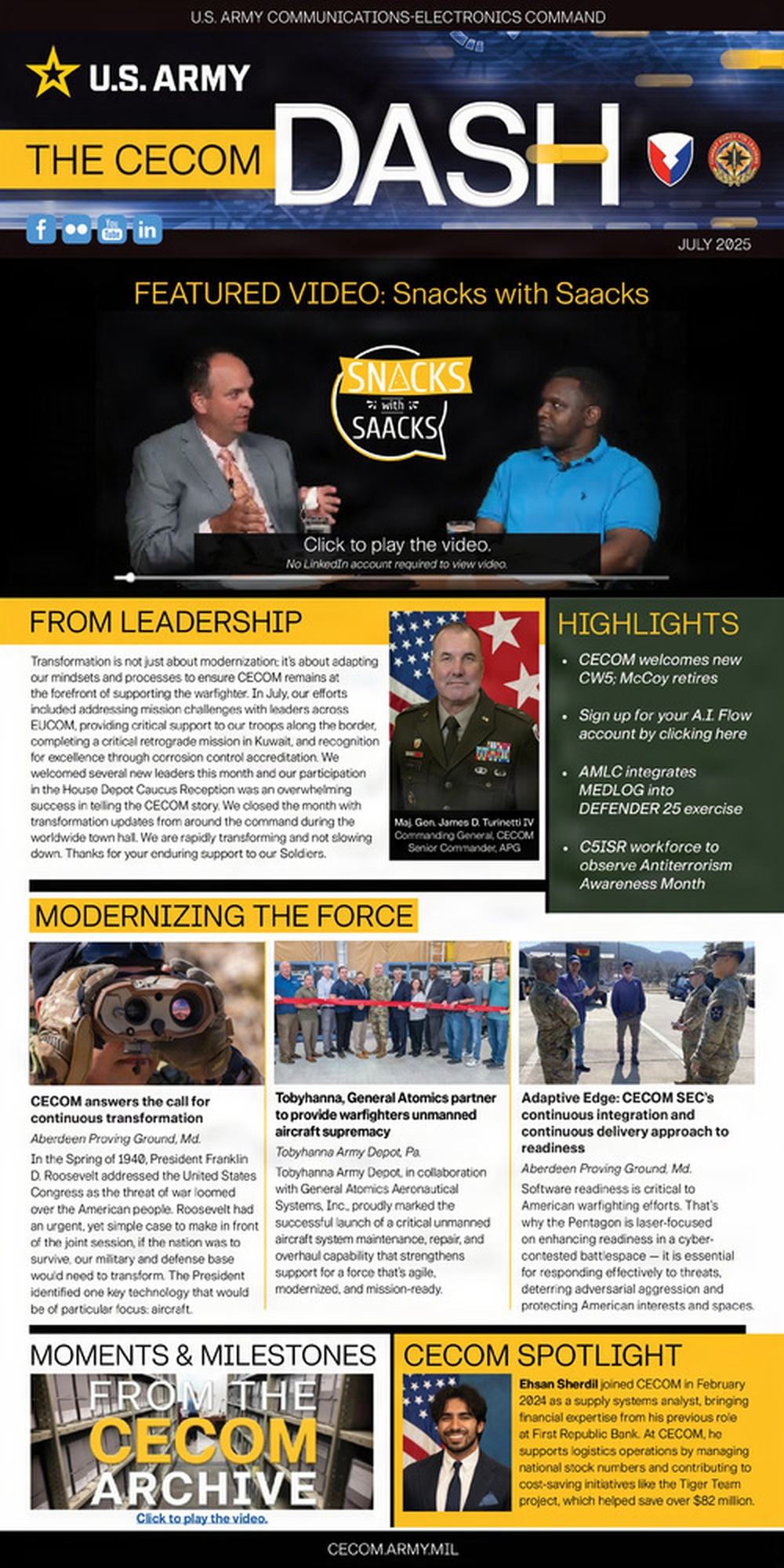 The CECOM Dash - July 2025 Edition