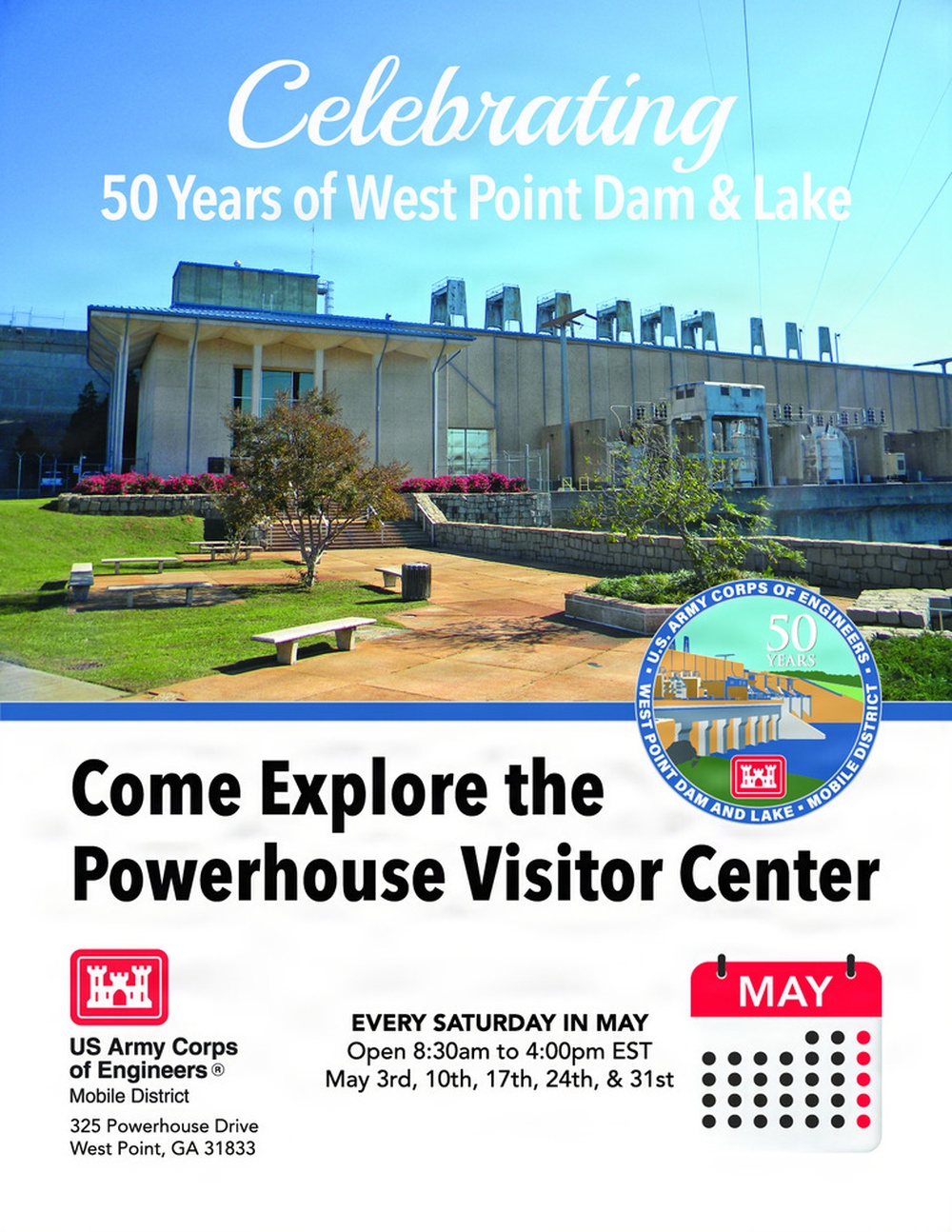 Celebrating 50 Years of West Point Dam &amp; Lake flyer