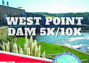 West Point Dam 5K/10K Race Poster
