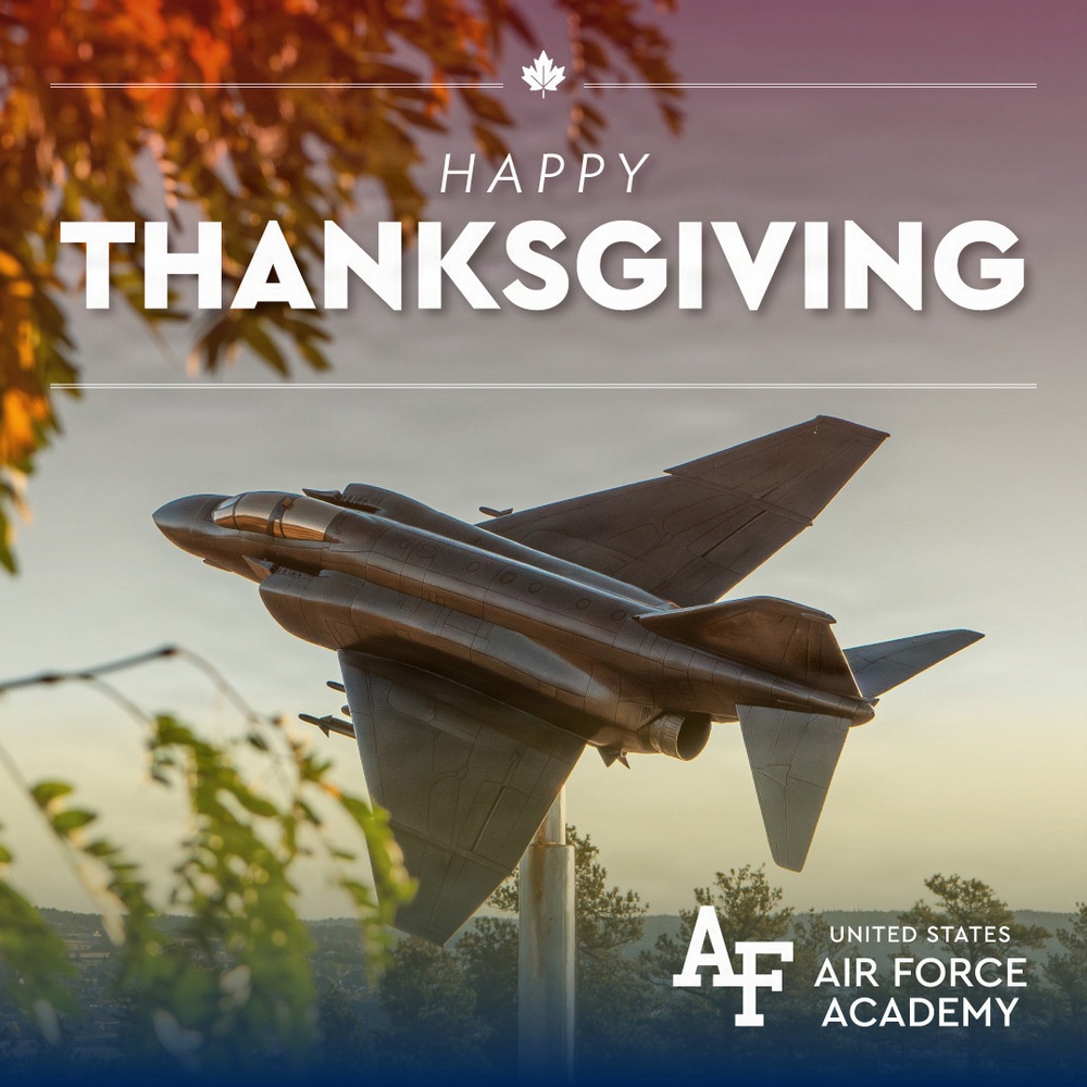 USAFA Social media graphic to celebrate Thanksgiving