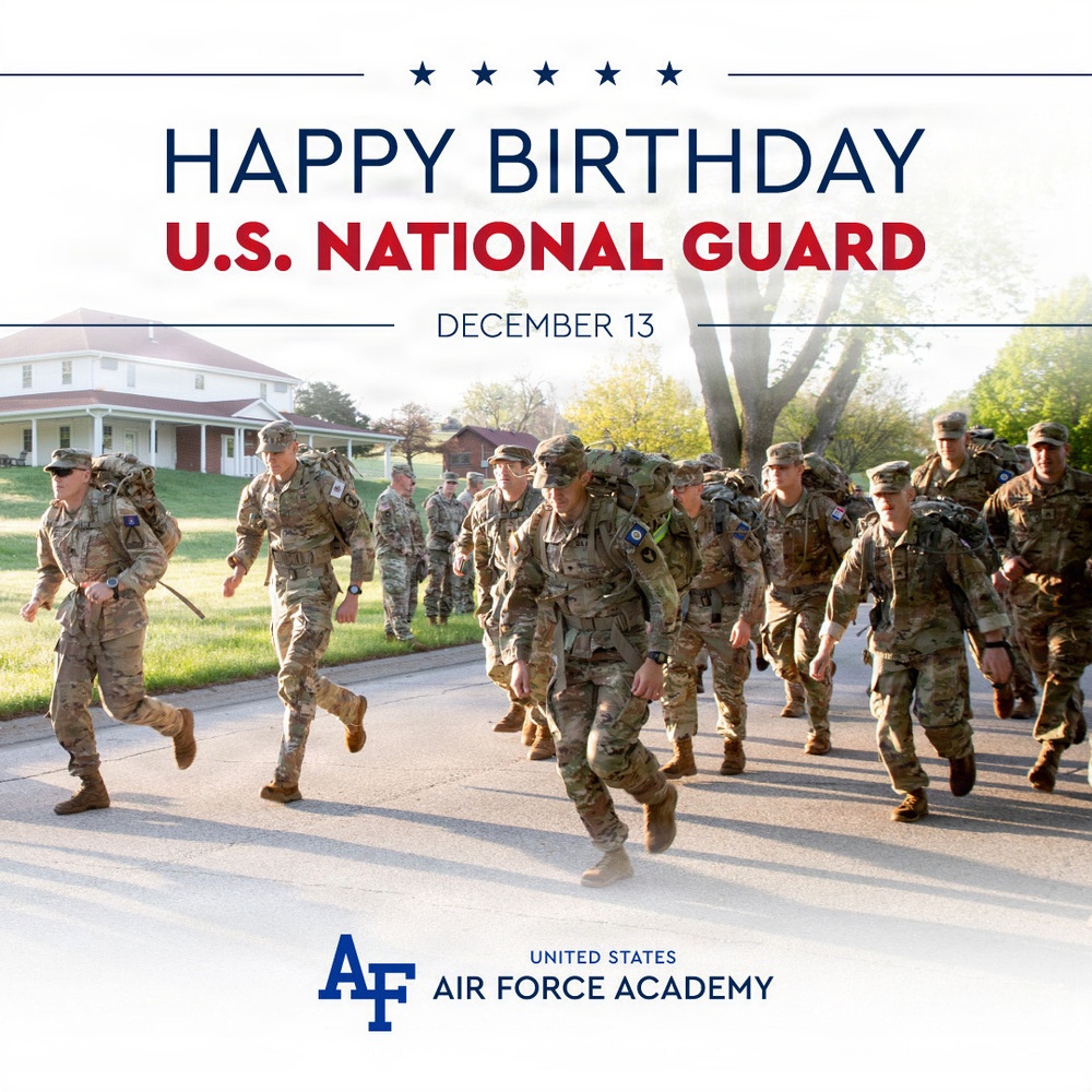 USAFA Social media graphic to celebrate the U.S. National Guard's birthday