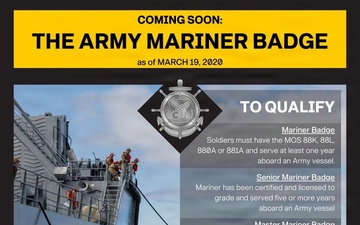 U.S. Army mariner badge infographic
