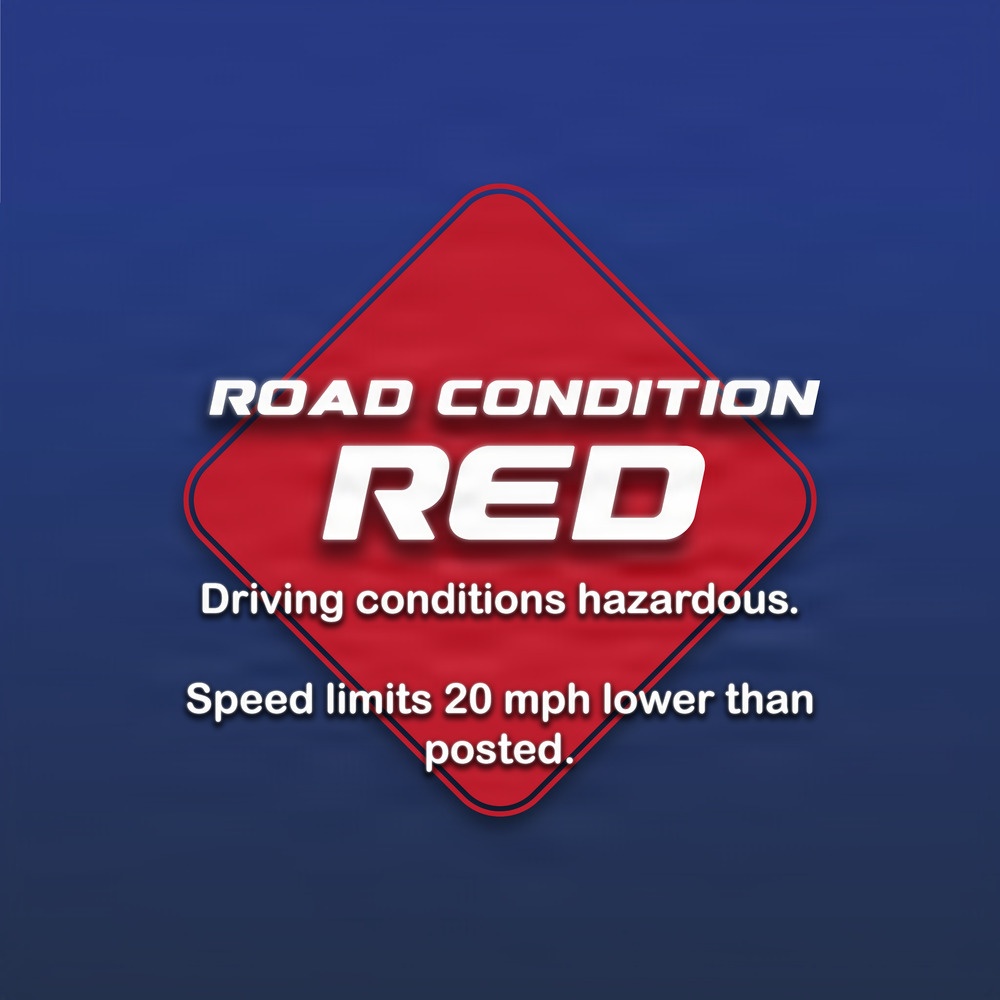 Dyess AFB winter weather road graphics