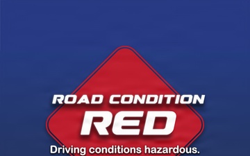 Dyess AFB winter weather road graphics