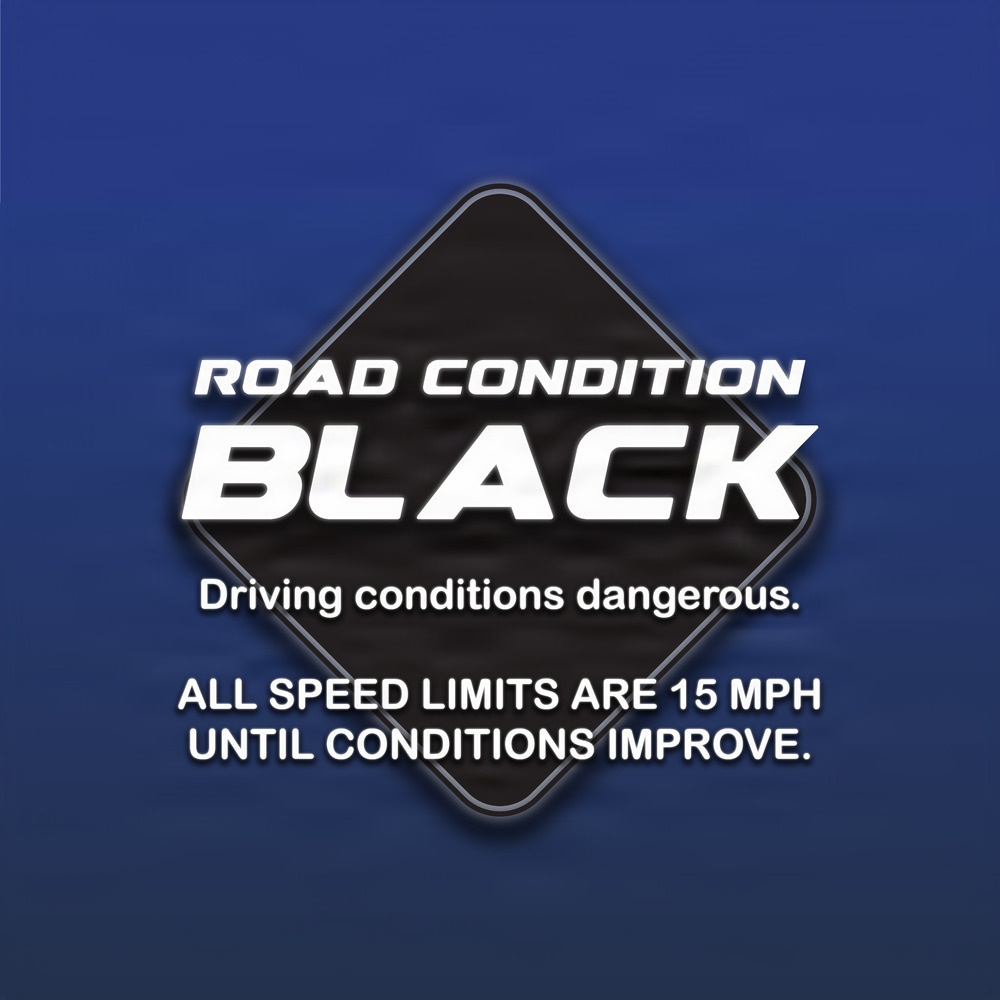 Dyess AFB winter weather road graphics