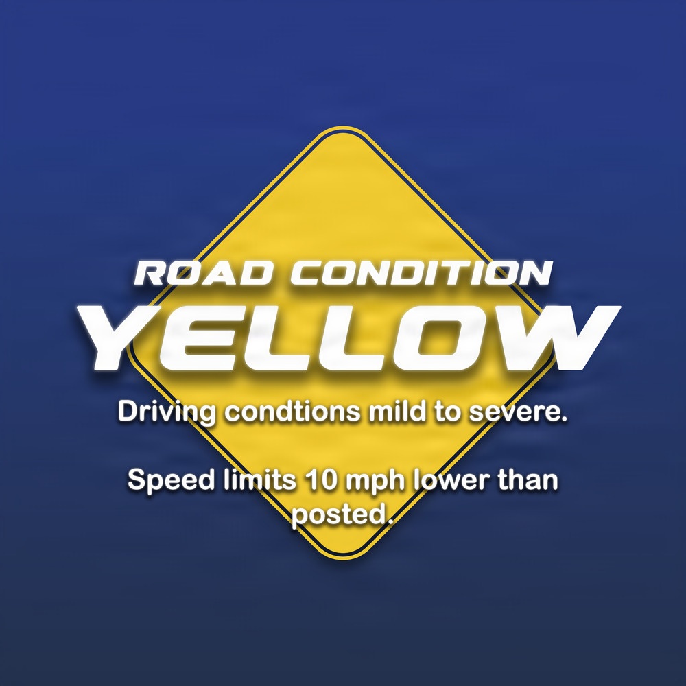 Dyess AFB winter weather road graphics