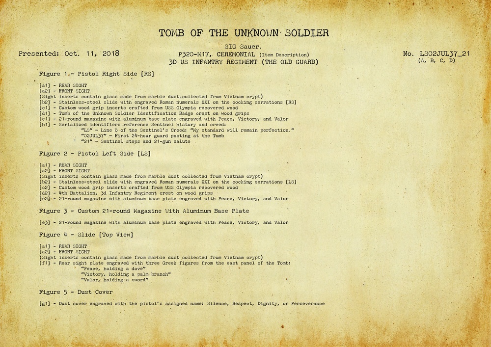 Ceremonial M17 Pistol - Item Description Layout