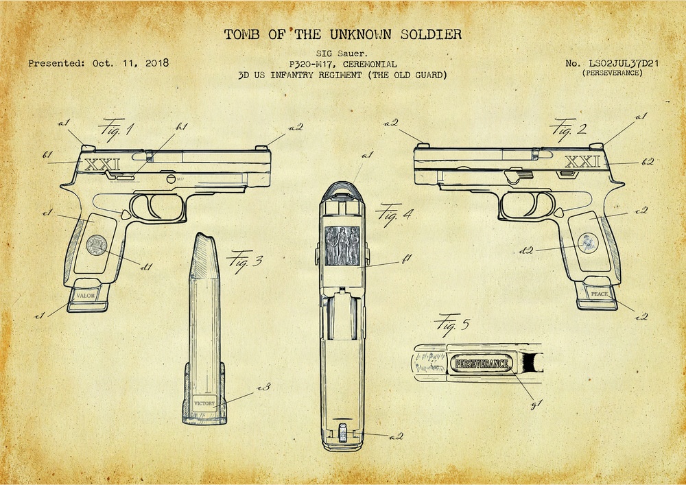 Ceremonial M17 Pistol - Perseverance Layout