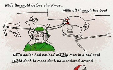 Santa visits the USS Abraham Lincoln