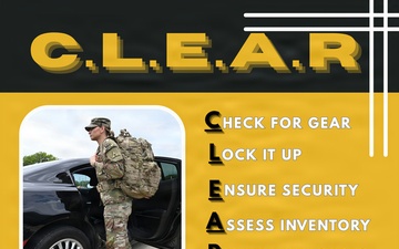 DES safety campaign graphics/ C.L.E.A.R your Gear
