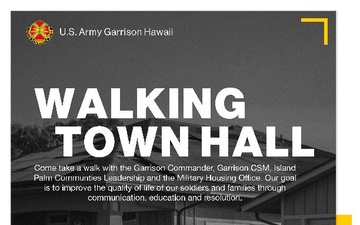U.S. Army Garrison Hawaii Walking Town Hall Flyer