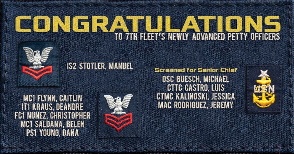 C7F Announces Petty Officer Advancement