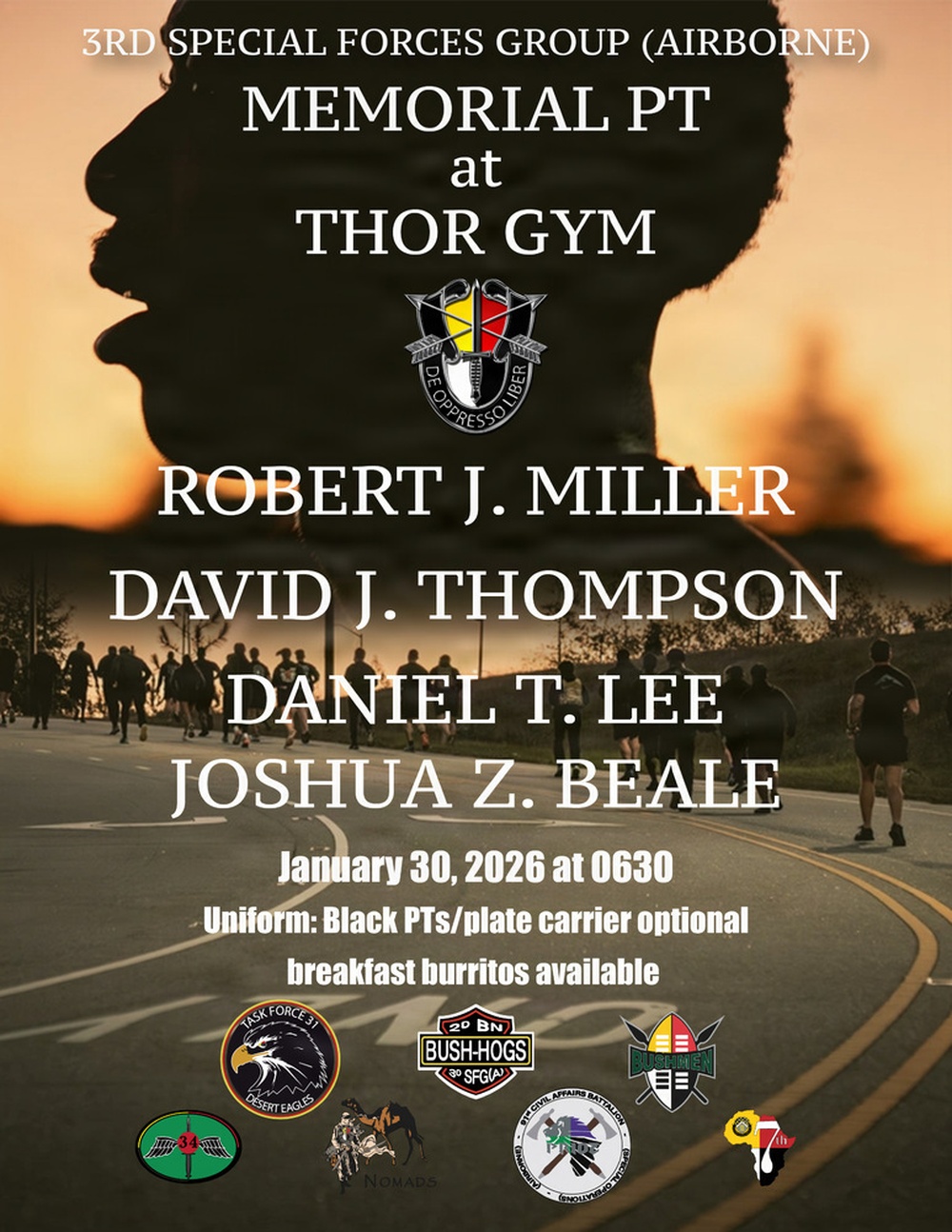 3rd Special Forces Group honors 61 fallen soldiers with memorial workout