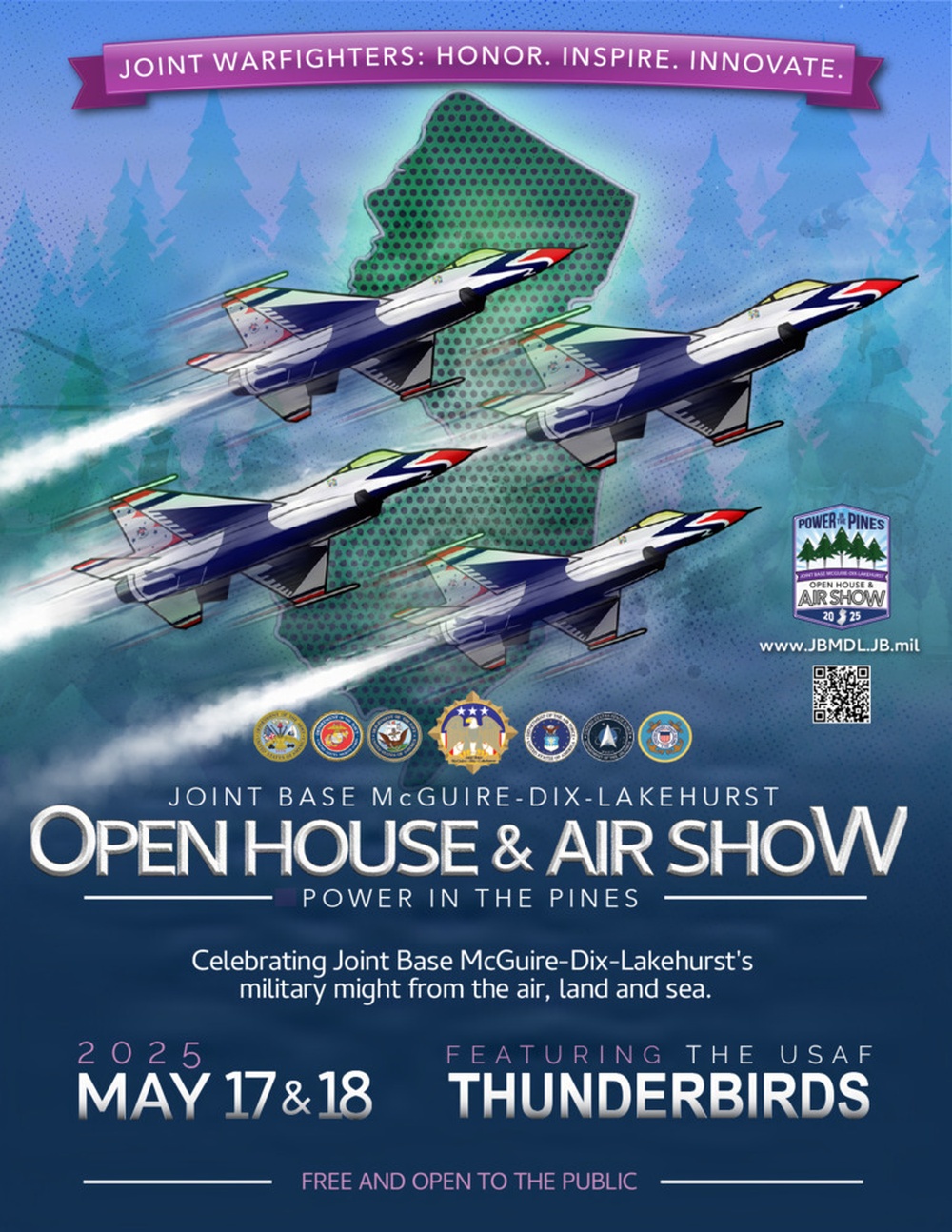 2025 Power in the Pines Open House and Air Show Final Poster