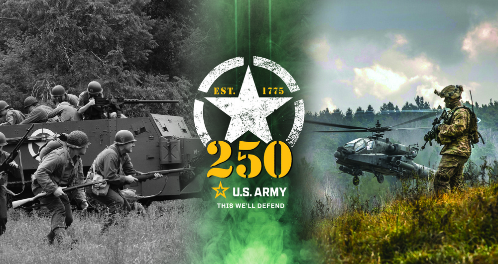 Army 250th Birthday promotional poster for AUSA conference – 2