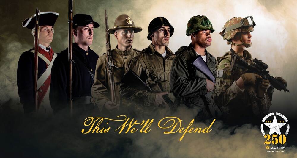Army 250th Birthday promotional poster
