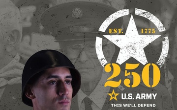 Army 250th Birthday Promo Poster-WWII Era (full color)