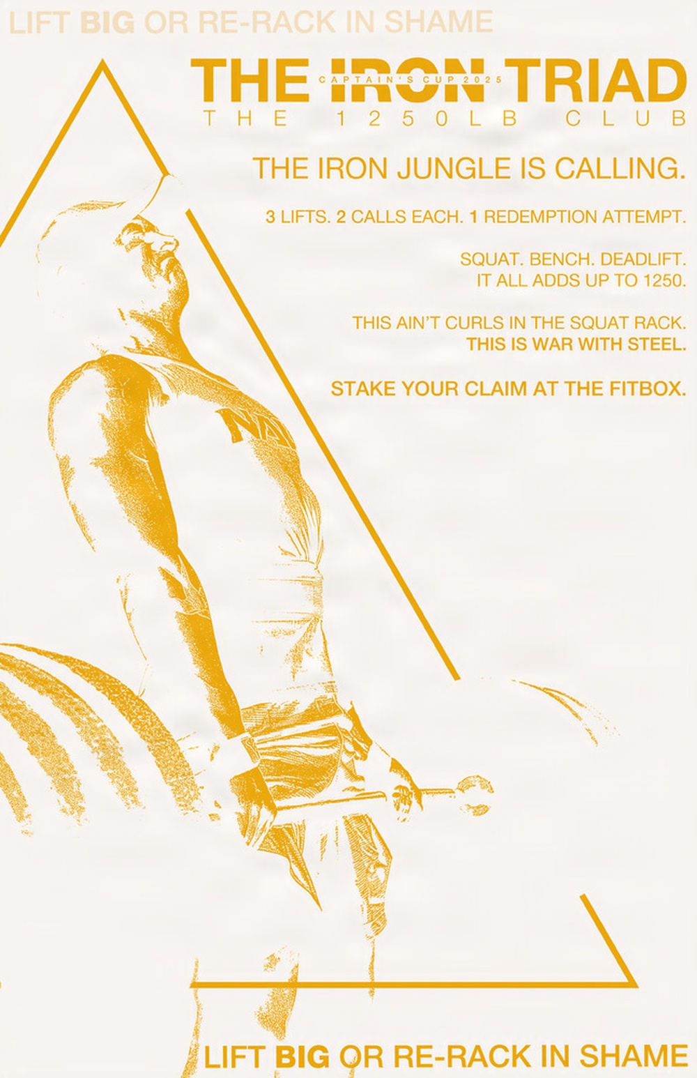 The Iron Triad Weightlifting Competition Poster
