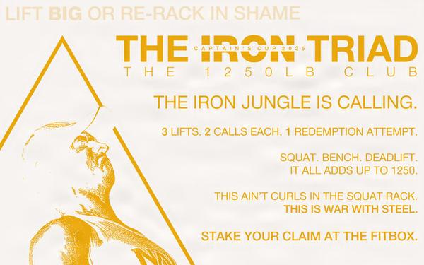 The Iron Triad Weightlifting Competition Poster
