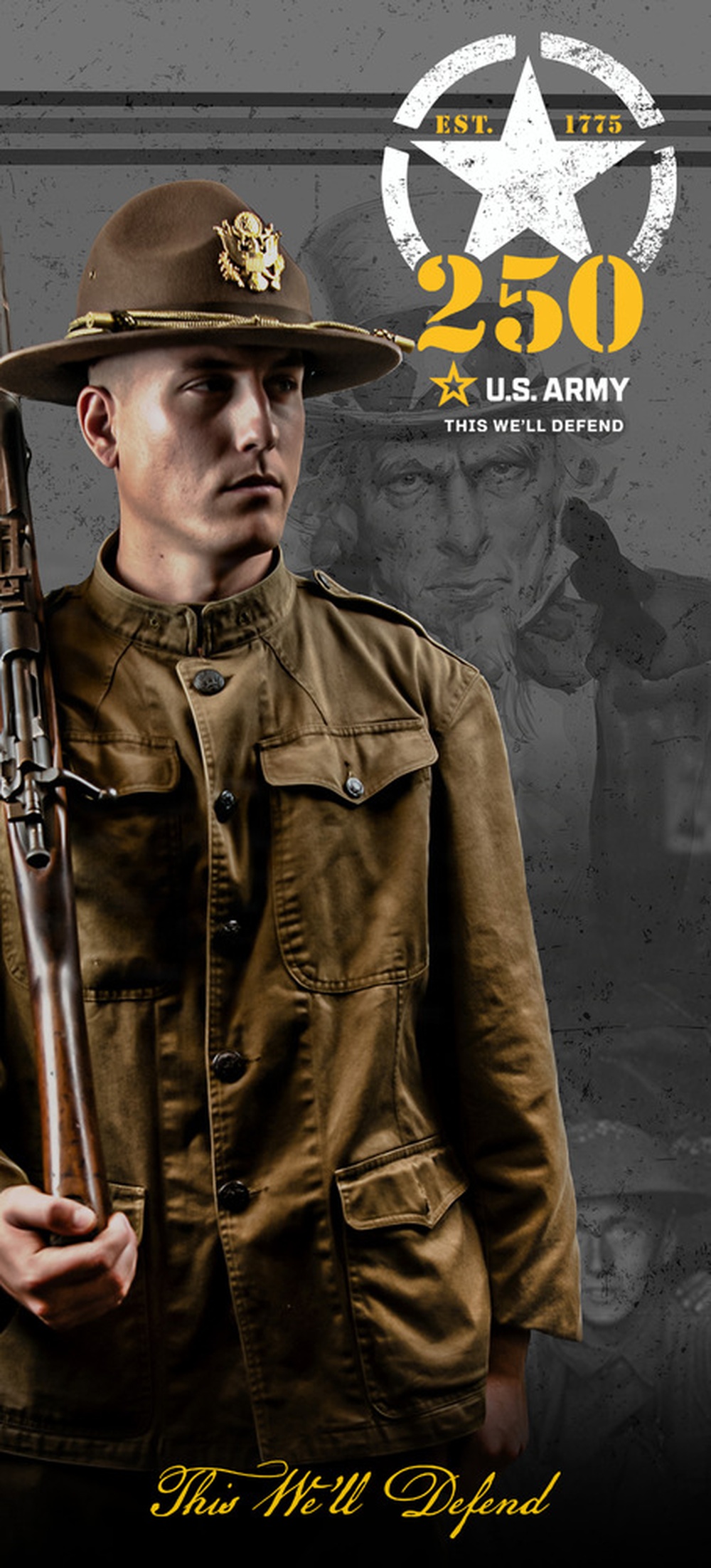 Army 250th Birthday Promo Poster-WWI Era (full color)