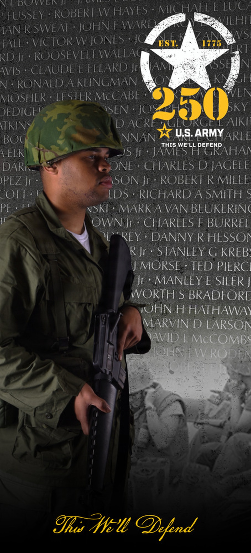 Army 250th Birthday Promo Poster-Vietnam Era (full color)