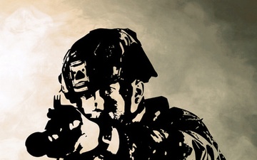 Army 250th Birthday Stylized Period Soldier Posters - Modern Era (Alternate)