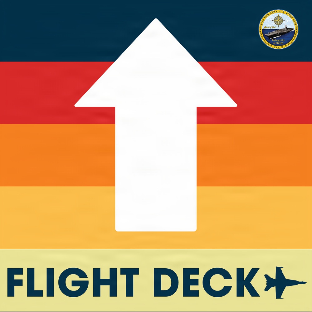 USS Gerald R. Ford (CVN 78) Friends and Family Day Signs