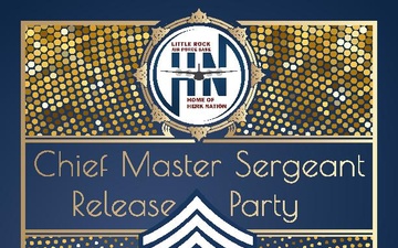 Chief Master Sergeant Release Party Flyer Celebrates Senior Enlisted Achievement