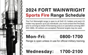 2024 Fort Wainwright Sports fire range schedule